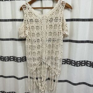 Cream Crochet Women’s Blouse